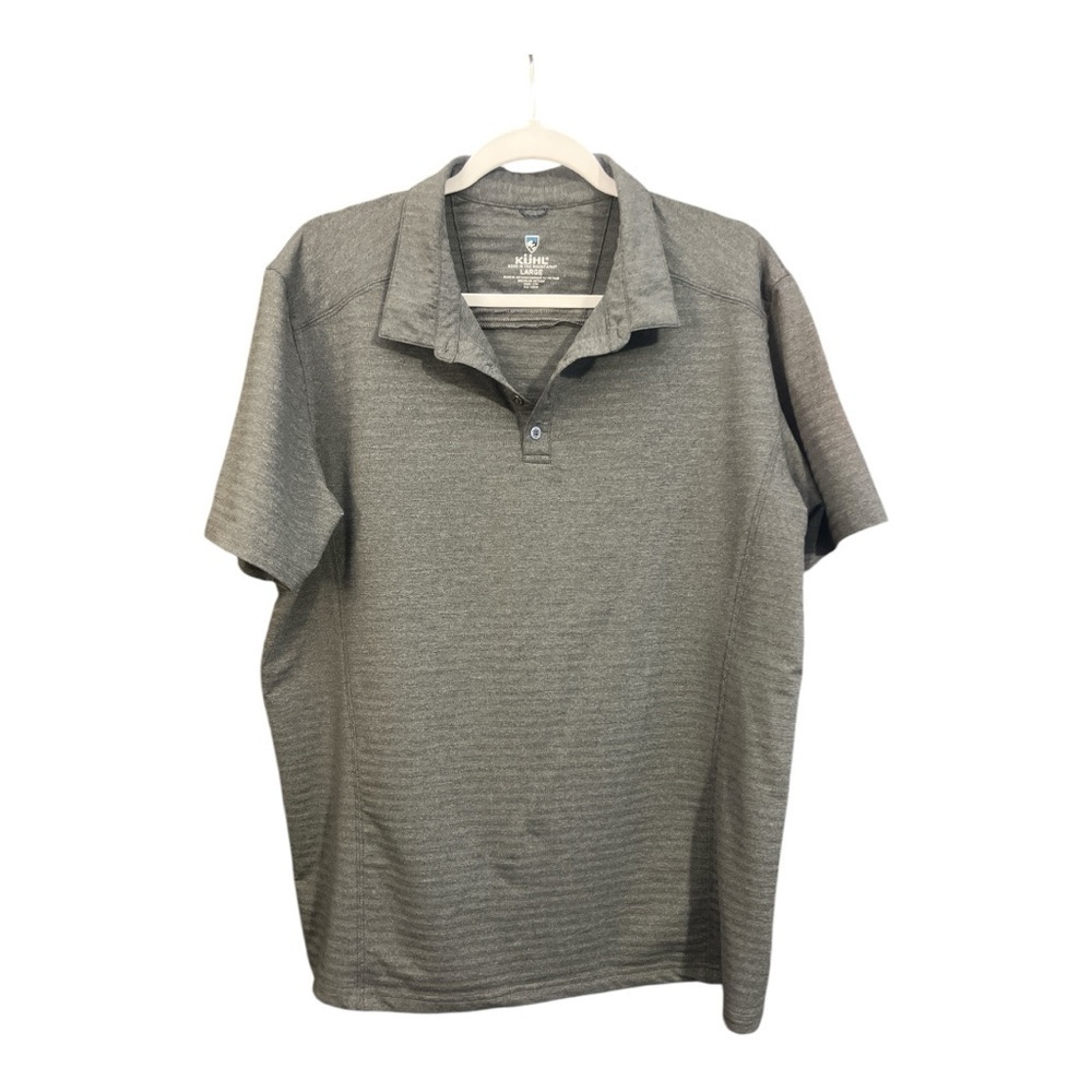 + Kuhl AirKuhl Men’s Gray Short Sleeve Polo Size Large PA1